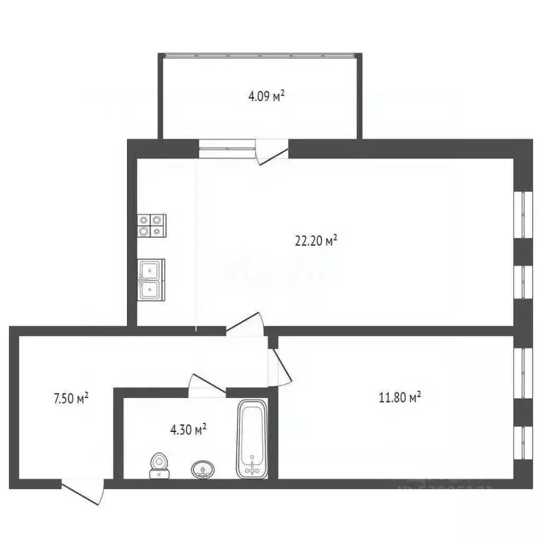 1-к кв. Ростовская область, Аксай ул. Строителей, 9к1 (45.9 м) - Фото 1