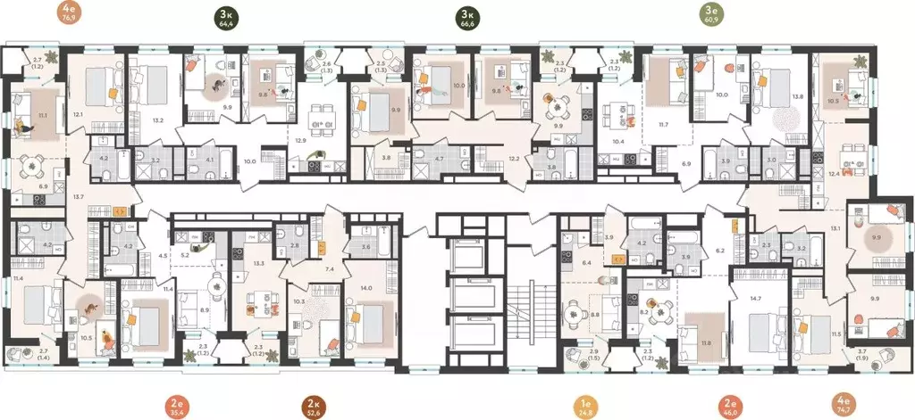 4-к кв. Пермский край, Пермь ул. Куфонина, 1 (74.7 м) - Фото 1