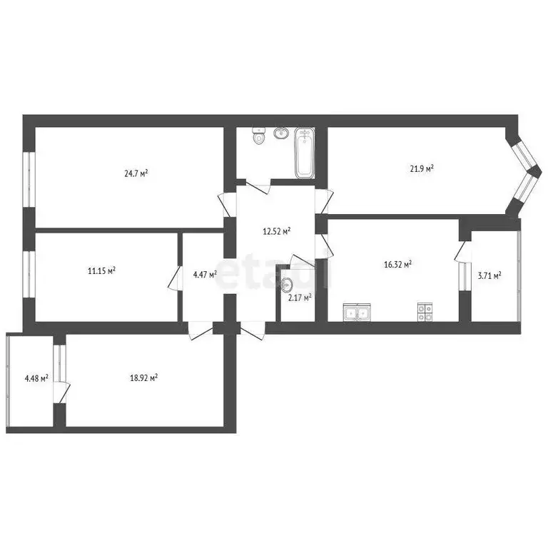 4-комнатная квартира: Орёл, улица Панчука, 83А (127 м) - Фото 1