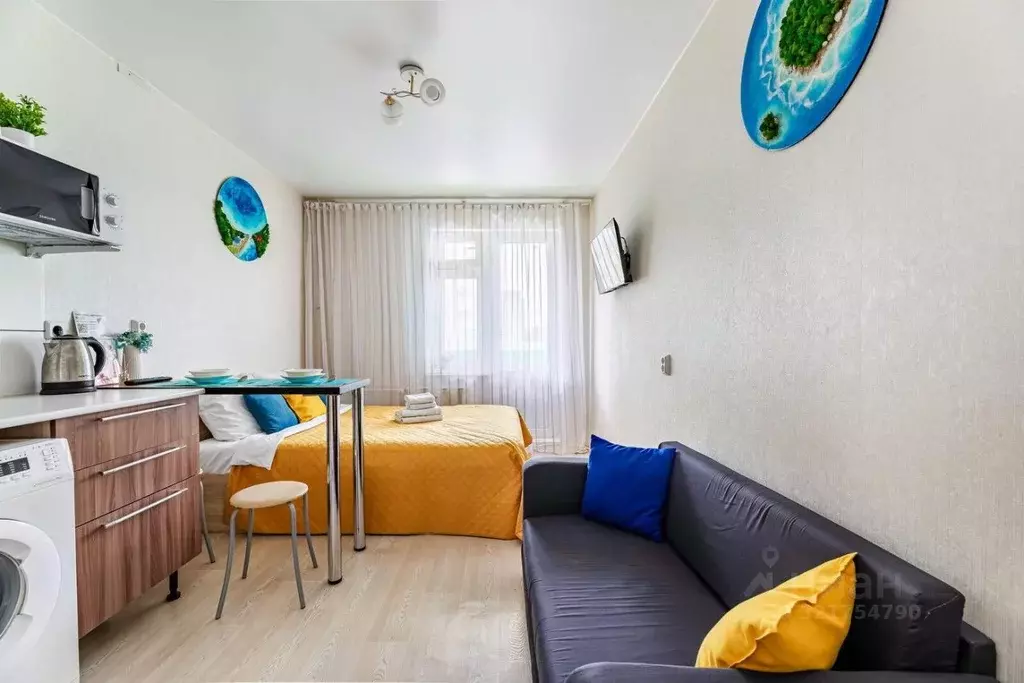 1-к кв. Татарстан, Зеленодольск просп. Строителей, 28 (25.0 м) - Фото 1