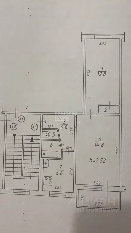 2-к кв. Иркутская область, Шелехов 4-й мкр, 64 (40.2 м) - Фото 2