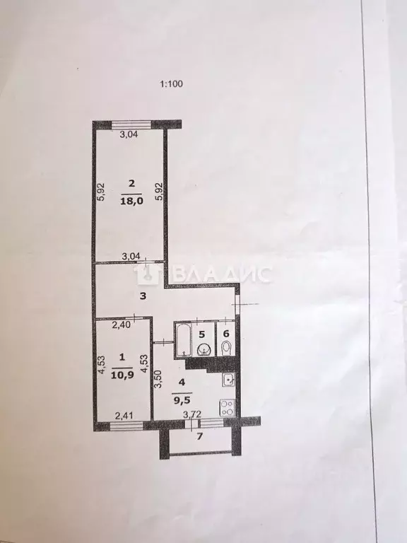 2-к кв. Белгородская область, Белгород Почтовая ул., 60 (55.5 м) - Фото 2