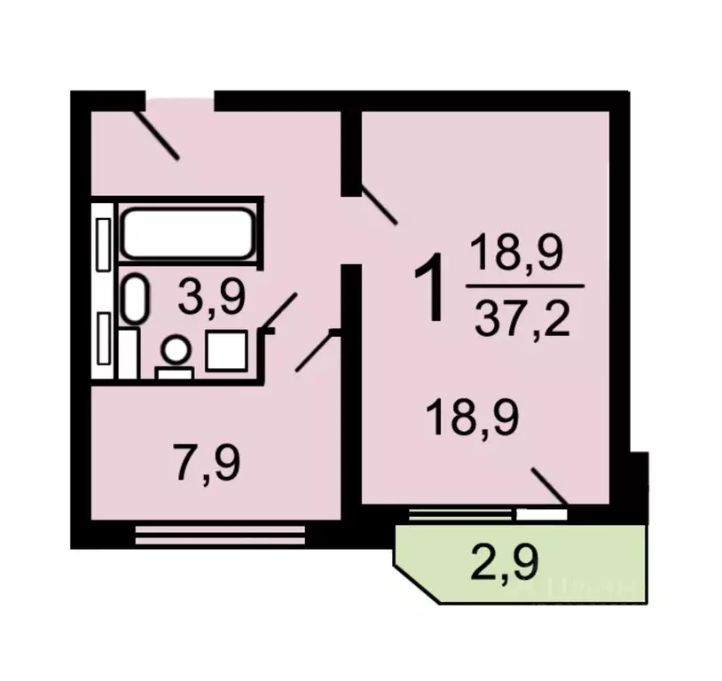 1-к кв. Москва Крылатская ул., 31К2 (38.0 м) - Фото 1