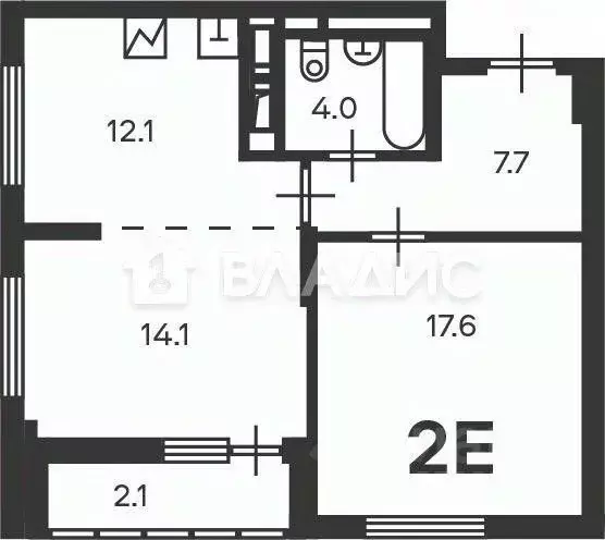 2-к кв. Москва Кусковская ул., 12/1 (55.5 м) - Фото 2