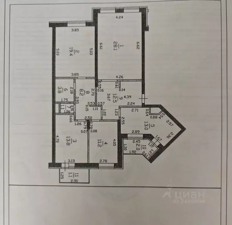 4-к кв. Татарстан, Казань ул. Сибгата Хакима, 41 (111.0 м) - Фото 2