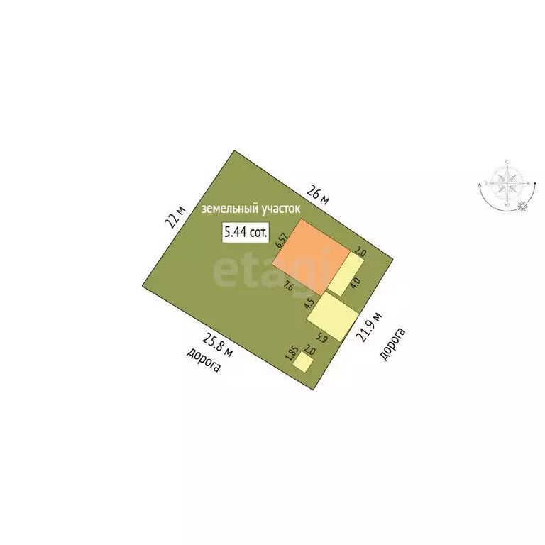 Дом в Фонтаны, СНТ Фонтан (80 м) - Фото 1