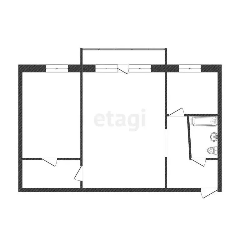 2-комнатная квартира: Златоуст, улица Доватора, 24 (44.5 м) - Фото 1