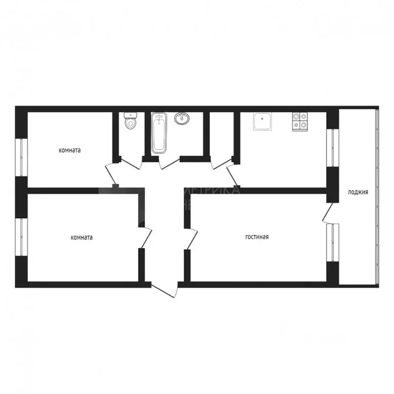 3-к кв. Татарстан, Казань просп. Ямашева, 15к2 (65.0 м) - Фото 2