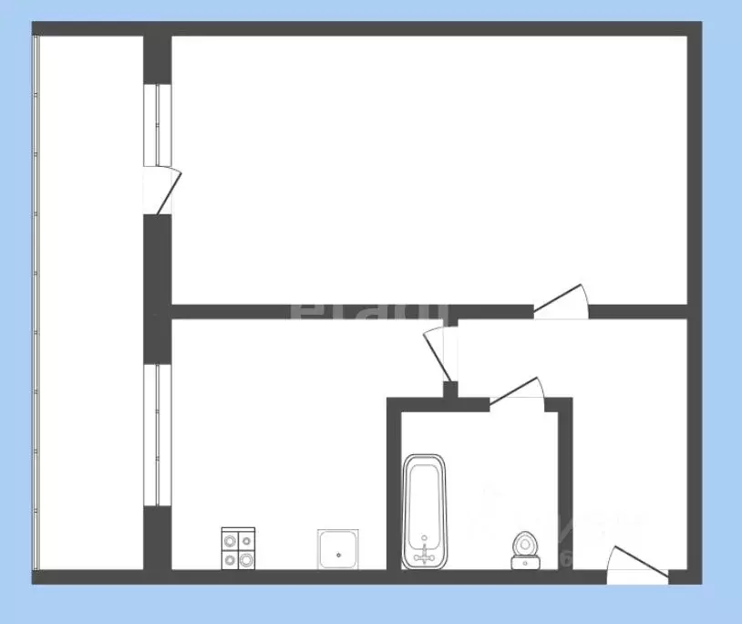 1-к кв. Кемеровская область, Новокузнецк просп. Дружбы, 7 (30.8 м) - Фото 2