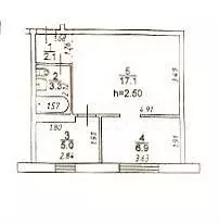 2-к. квартира, 34,4 м, 3/3 эт. - Фото 0