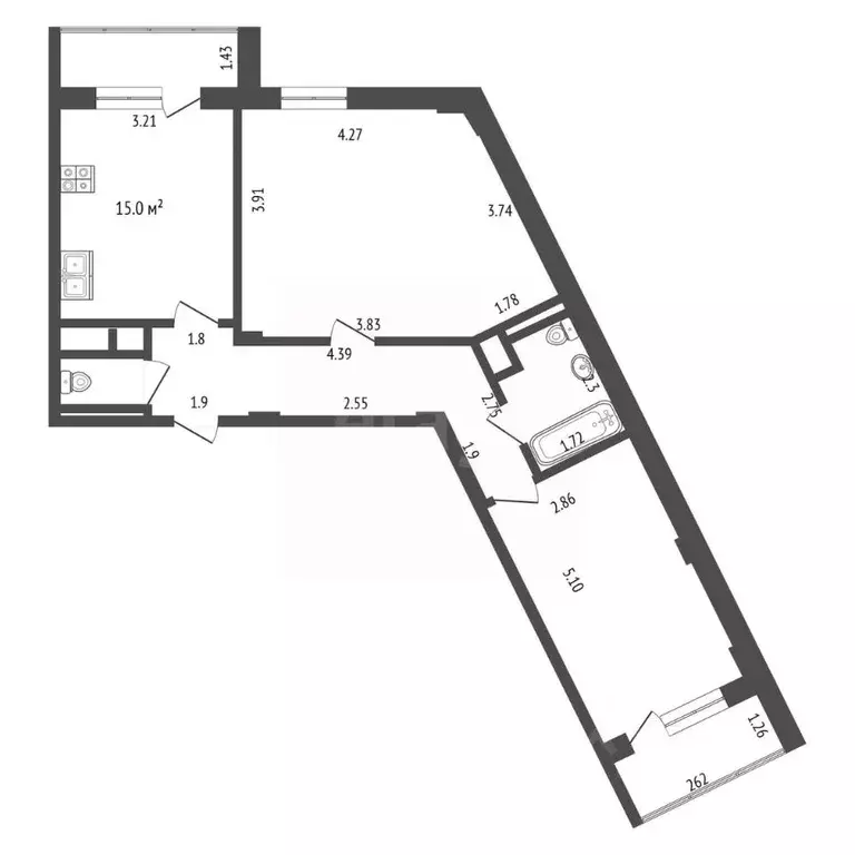 2-к кв. Московская область, Мытищи Ярославское ш., 105 (62.5 м) - Фото 1