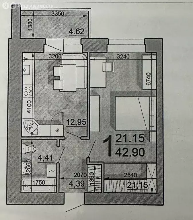 1-комнатная квартира: Великий Новгород, Каберова-Власьевская улица, ... - Фото 1