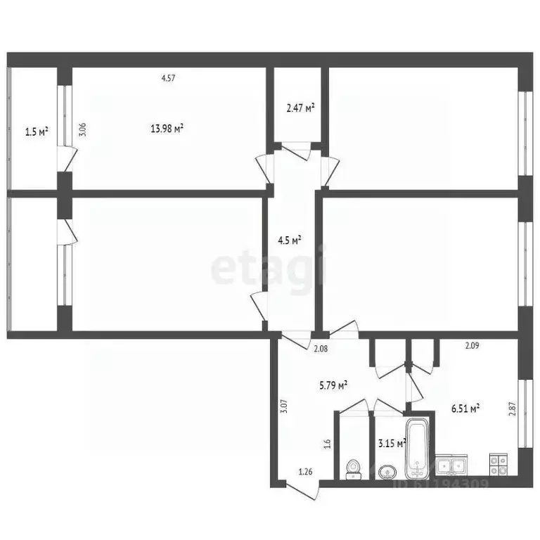 Комната Мордовия, Саранск ул. Крылова, 61А (16.5 м) - Фото 1