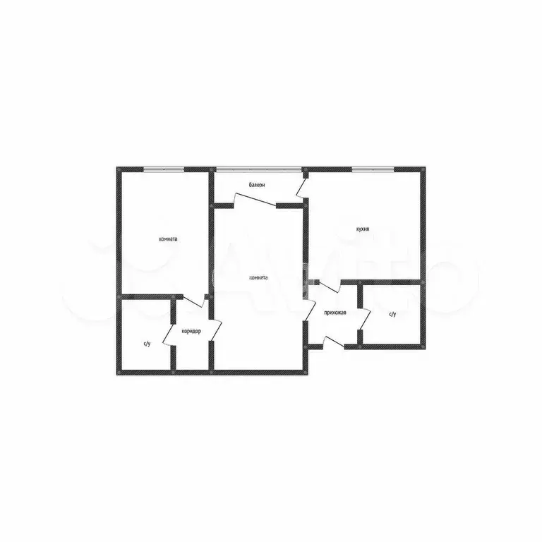 2-к. квартира, 60,5 м, 6/6 эт. - Фото 1