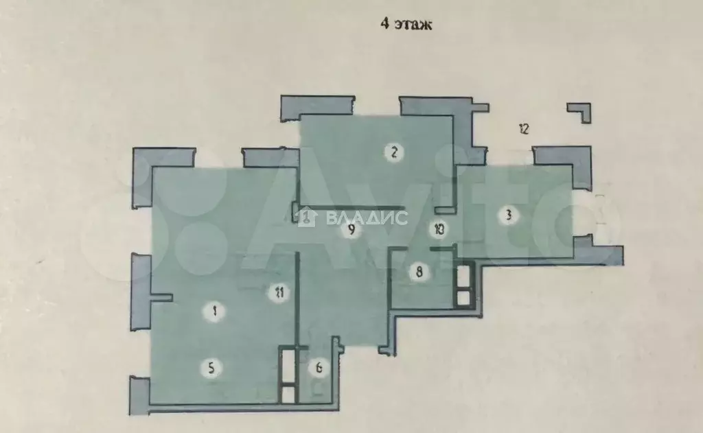6-к. квартира, 83,7 м, 4/5 эт. - Фото 0