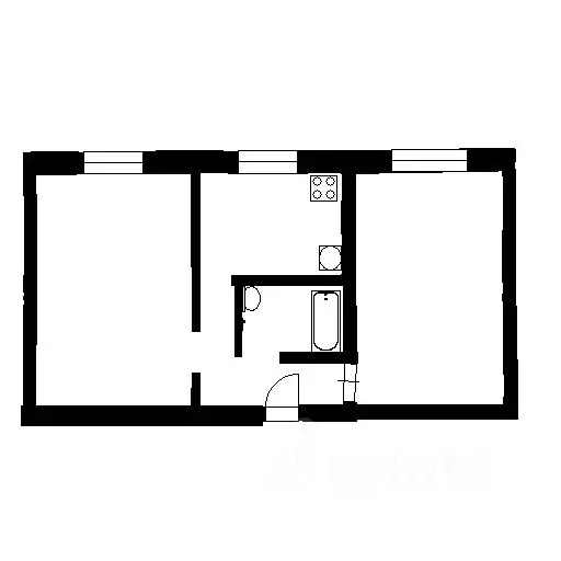 2-к кв. Татарстан, Зеленодольск Северная ул., 11 (44.2 м) - Фото 2