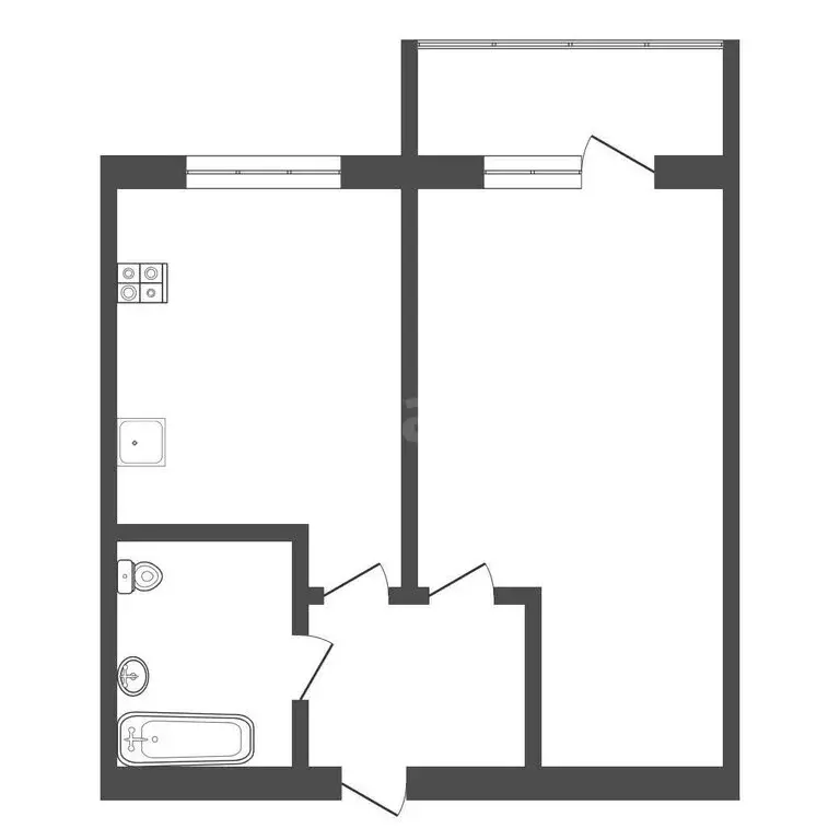 1-комнатная квартира: Алексин, Арматурная улица, 34Б (33 м) - Фото 1