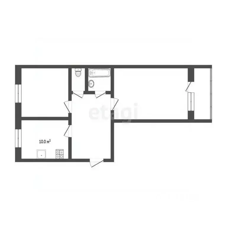 2-к кв. Тюменская область, Тюмень ул. Обдорская, 7 (50.6 м) - Фото 2