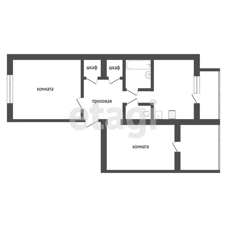 2-комнатная квартира: Севастополь, улица Молодых Строителей, 6 (52 м) - Фото 0
