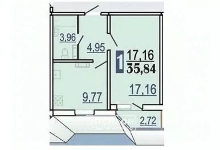 1-к кв. Курская область, Курск просп. Вячеслава Клыкова, 82 (35.84 м) - Фото 0