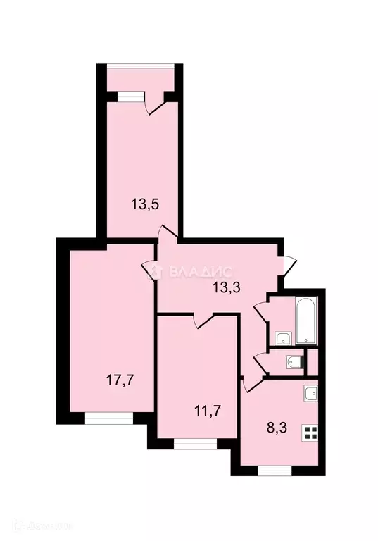 Продаётся 3-к квартира, 67 м - Фото 0