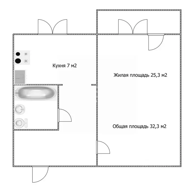 1-к кв. Ярославская область, Ярославль ул. Урицкого, 67 (32.0 м) - Фото 2