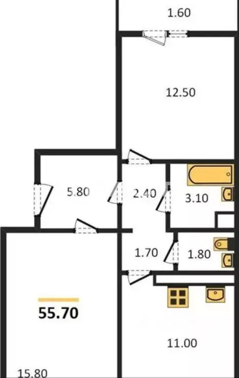 2-комнатная квартира: Воронеж, Пограничный проезд, 5 (56 м) - Фото 0