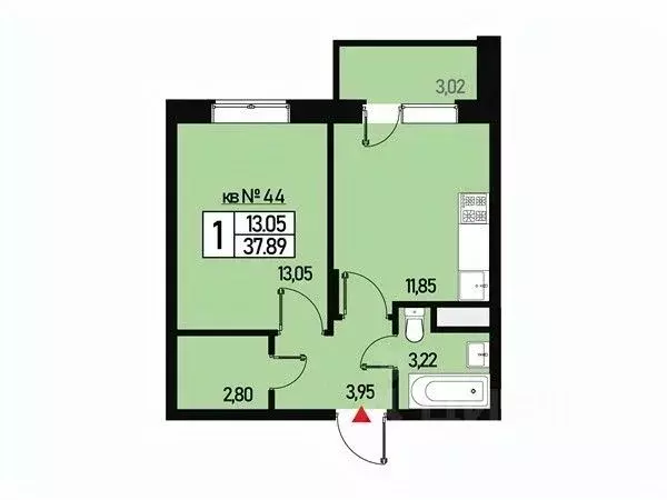 1-к кв. Москва ул. Генерала Донскова, 29к6 (34.0 м) - Фото 0