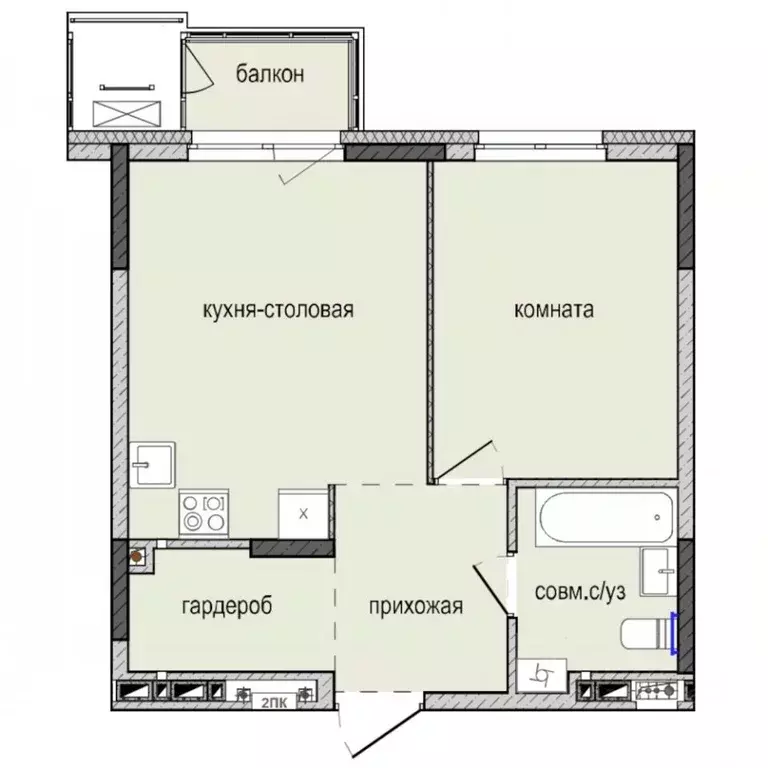 1-к кв. Удмуртия, Ижевск Культбаза жилрайон, 8-й мкр, Ежевика жилой ... - Фото 0