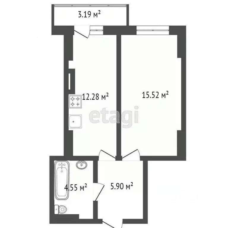 1-к кв. Ростовская область, Ростов-на-Дону ул. Ларина, 45с2 (39.9 м) - Фото 0