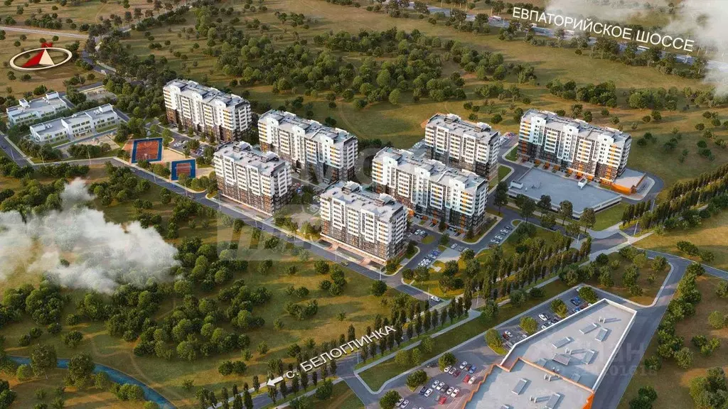 1-к кв. Крым, Симферополь ш. Евпаторийское, 57 (34.9 м) - Фото 1