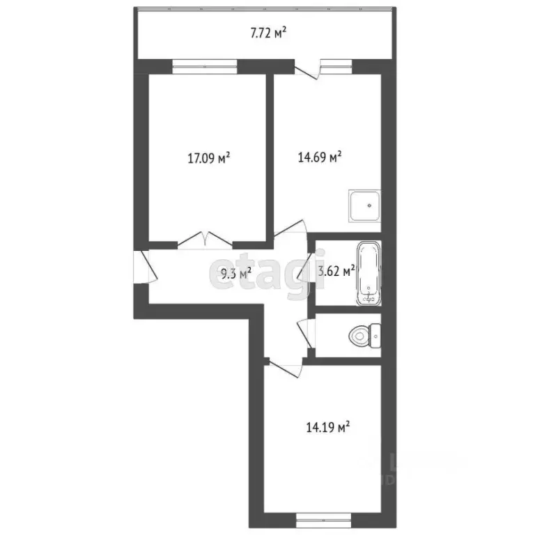 1-к кв. Ульяновская область, Ульяновск ул. Кирова, 25 (49.0 м) - Фото 2