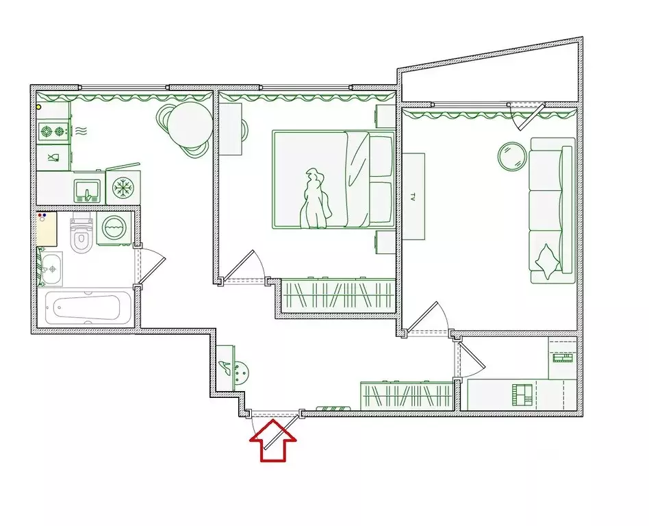 2-к кв. Москва ул. 1812 года, 4/45К2 (47.0 м) - Фото 2