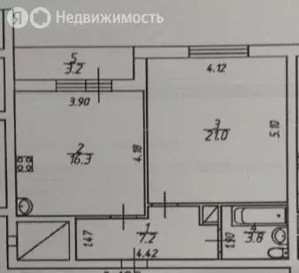 1-комнатная квартира: Энгельс, улица Маяковского, 47 (48.3 м) - Фото 1