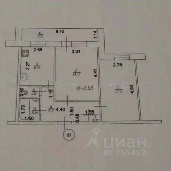 2-к кв. Татарстан, Казань ул. Лукина, 12 (52.0 м) - Фото 2