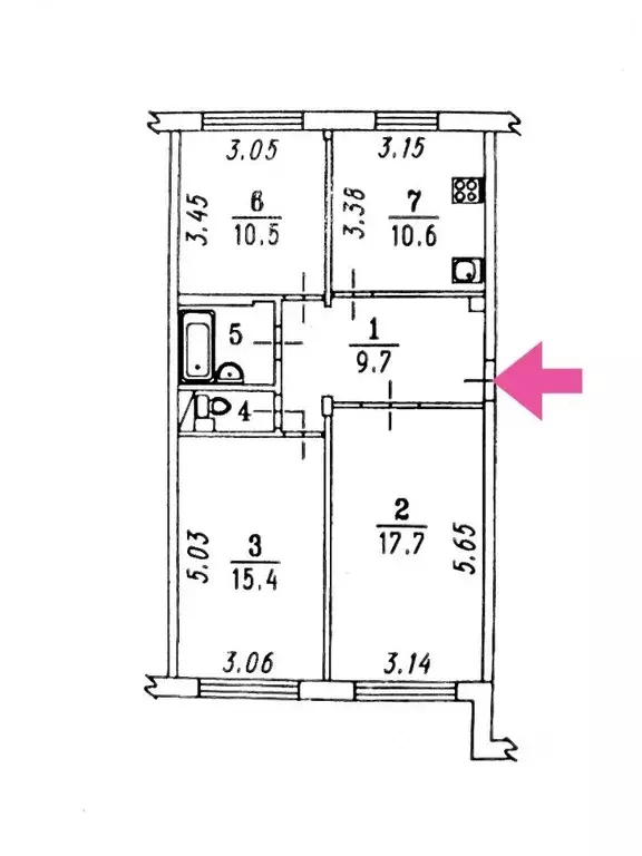 3-к кв. Омская область, Омск Московка-2 мкр, ул. Шакурова, 8 (69.0 м) - Фото 2