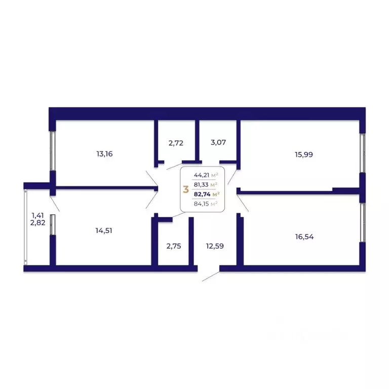 3-к кв. Башкортостан, Уфа Затон-Восточный жилрайон, Паруса жилой ... - Фото 1