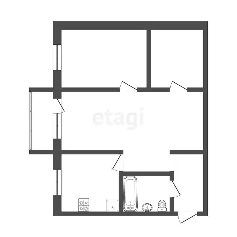 2-комнатная квартира: Петропавловск-Камчатский, проспект 50 лет ... - Фото 1