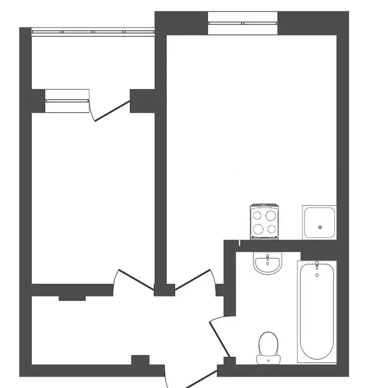 1-комнатная квартира: Тюмень, Тихий проезд, 2 (37.1 м) - Фото 1