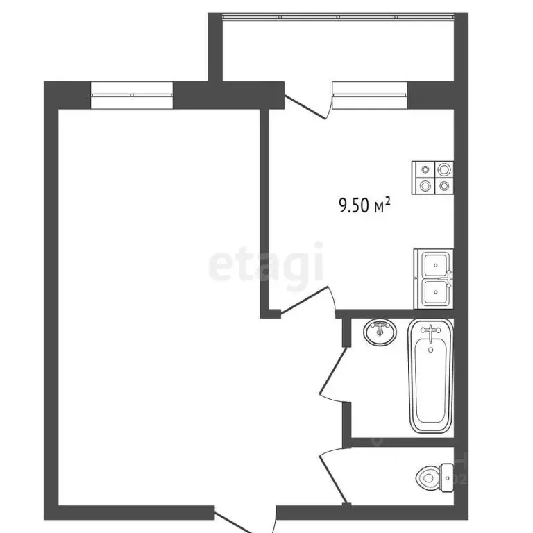 1-к кв. Костромская область, Кострома ул. 8 Марта, 53 (38.5 м) - Фото 1