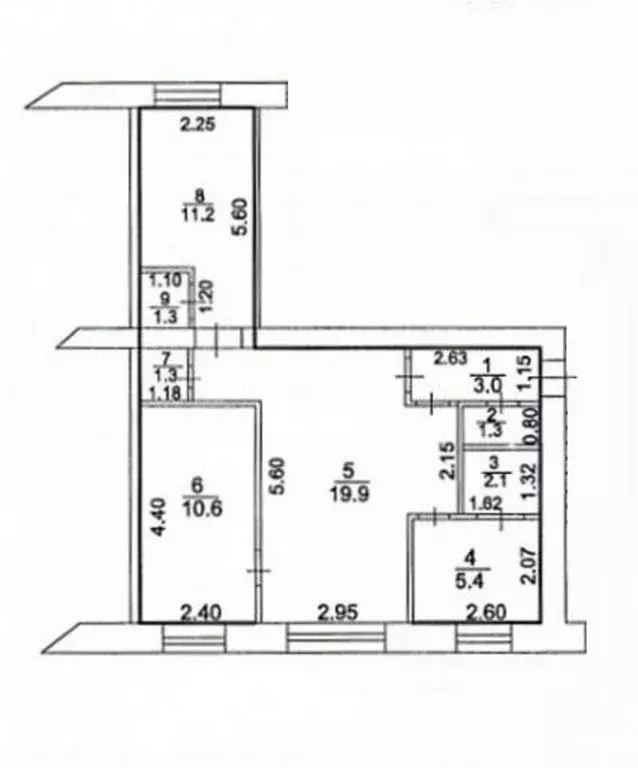 3-к кв. Башкортостан, Ишимбай ул. Губкина (56.0 м) - Фото 0