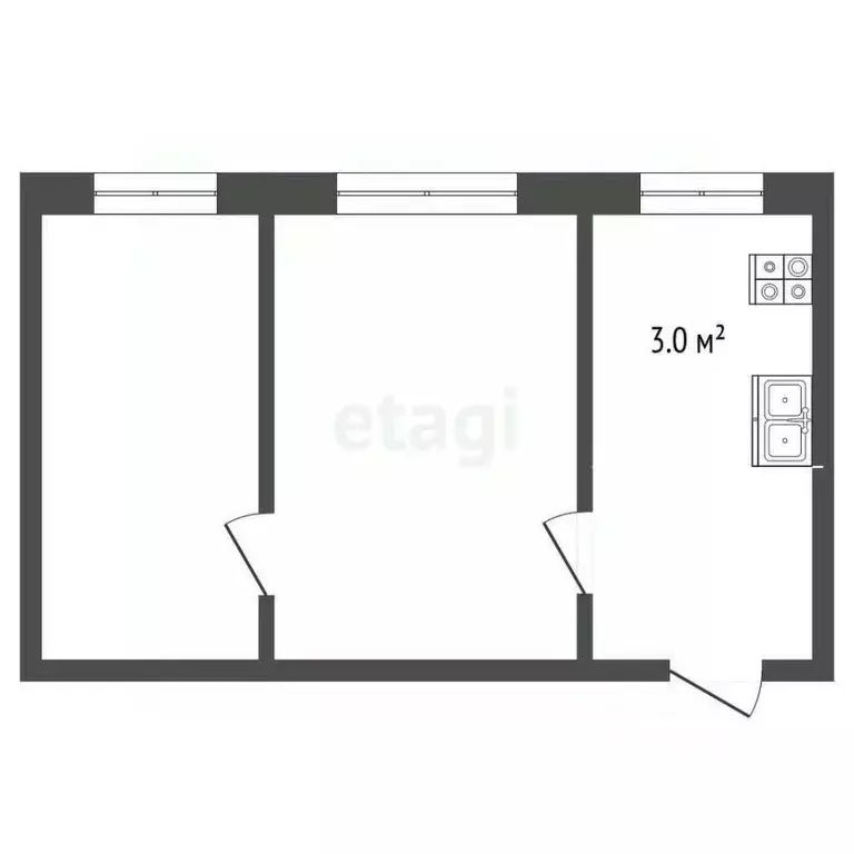 2-к кв. Крым, Ялта муниципальный округ, Гаспра пгт ул. Маратовская, 20 ... - Фото 2