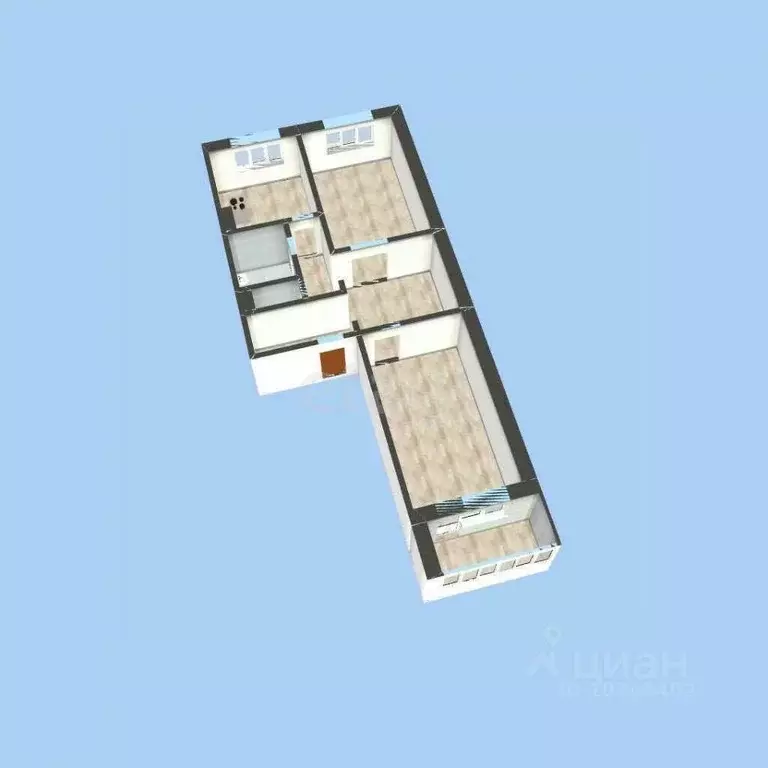 2-к кв. Башкортостан, Уфа ул. Академика Королева, 4 (63.2 м) - Фото 2