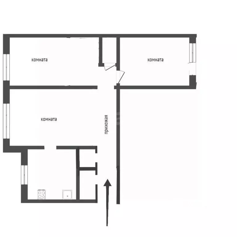3-к кв. Татарстан, Казань ул. Чкалова, 1 (58.0 м) - Фото 2