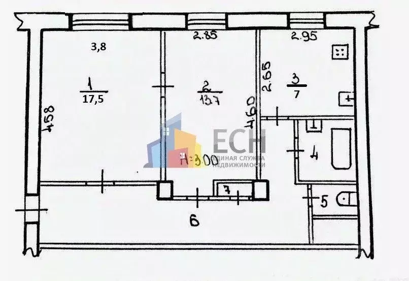 2-к кв. Тульская область, Тула ул. Металлургов, 39 (54.7 м) - Фото 2