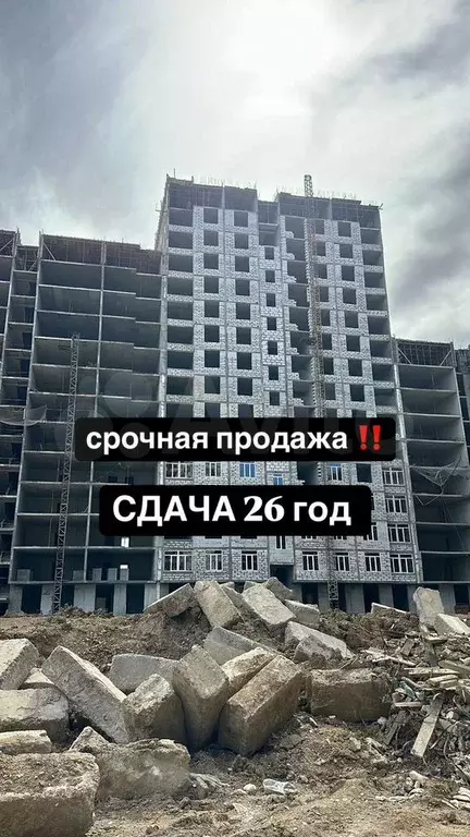 1-к. квартира, 54 м, 3/17 эт. - Фото 1