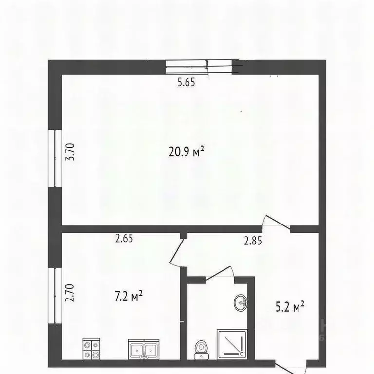 1-к кв. Севастополь ул. Героев Севастополя, 22 (36.0 м) - Фото 2