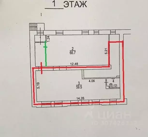 Помещение свободного назначения в Москва Борисоглебский пер., 12 (80 ... - Фото 1