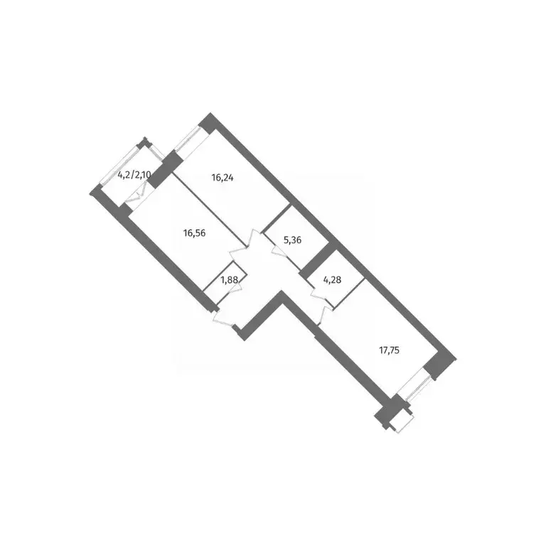 2-к кв. Санкт-Петербург Лиственная ул., 20к2 (75.9 м) - Фото 0