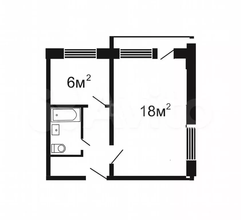 1-к. квартира, 30,2 м, 5/5 эт. - Фото 0